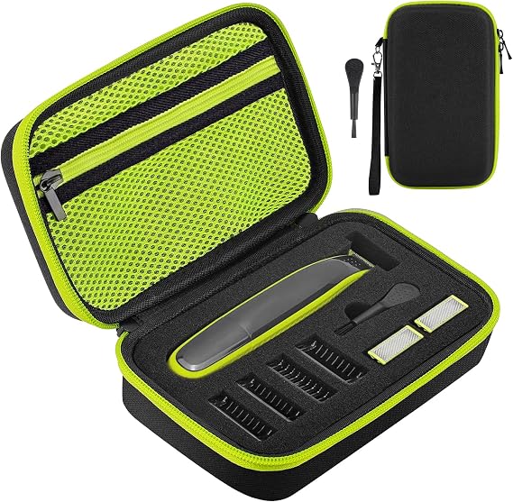 Electric Shaver Protective Case for Philips Oneblade QP2520, QP2530, QP2620, QP2630, QP2570, Portable EVA Rigid Storage Box with Electric Razor Blade for Travel