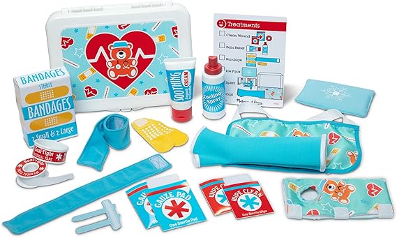 Melissa & Doug Get Well First Aid Kit Play Set 25 Toy Pieces