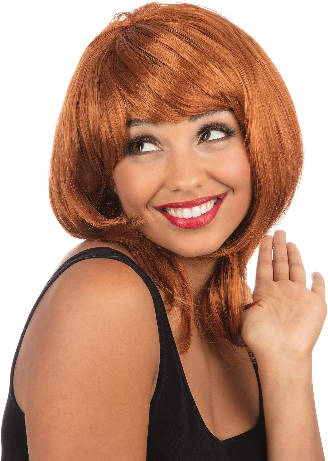 Women's Layered Ginger Wig Pack of 1 - Realistic Design, Perfect Accessory for Festivals, Music, World Book Day, Cosplay, Everyday Use, More Halloween Halloween