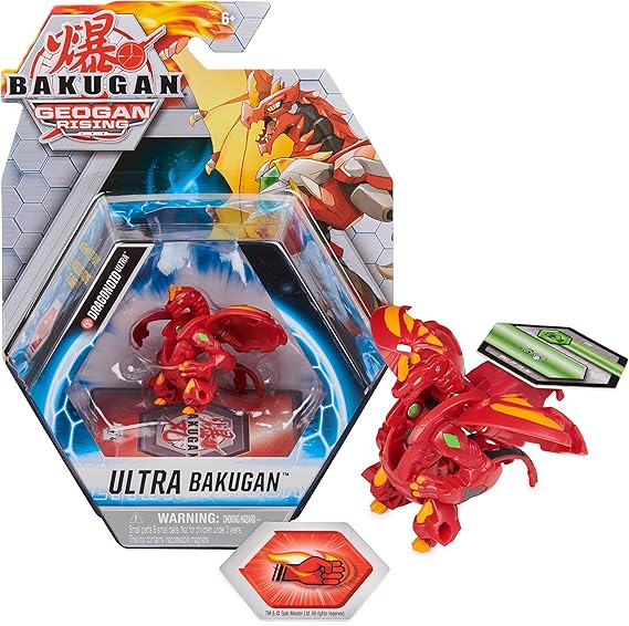 Bakugan Ultra Dragonoid 3" Tall Geogan Rising Collectible Action Figure and Trading Card