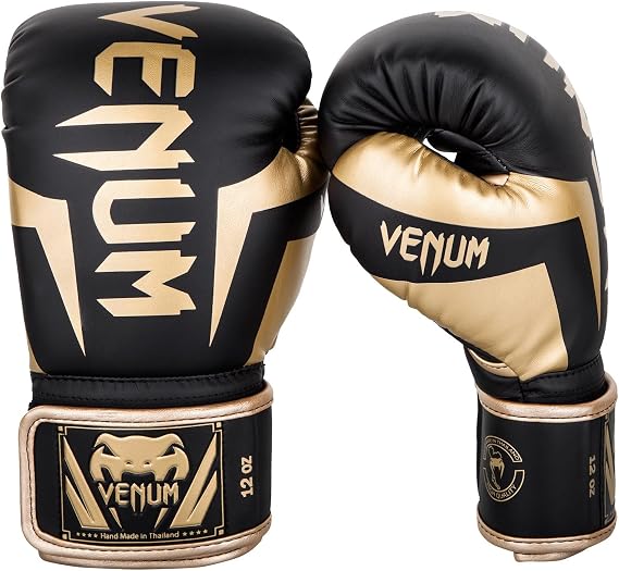 VENUM Elite Boxing Gloves - Elite Black/Gold