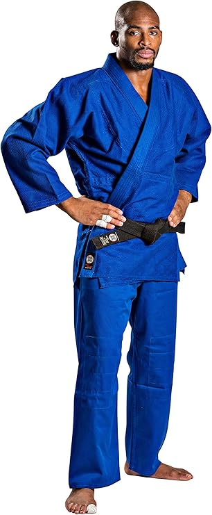 Ronin Judo Gi - Professional Made Martial Arts Uniform - Single Weave Blue Kimono - Perfect for Competition or Training