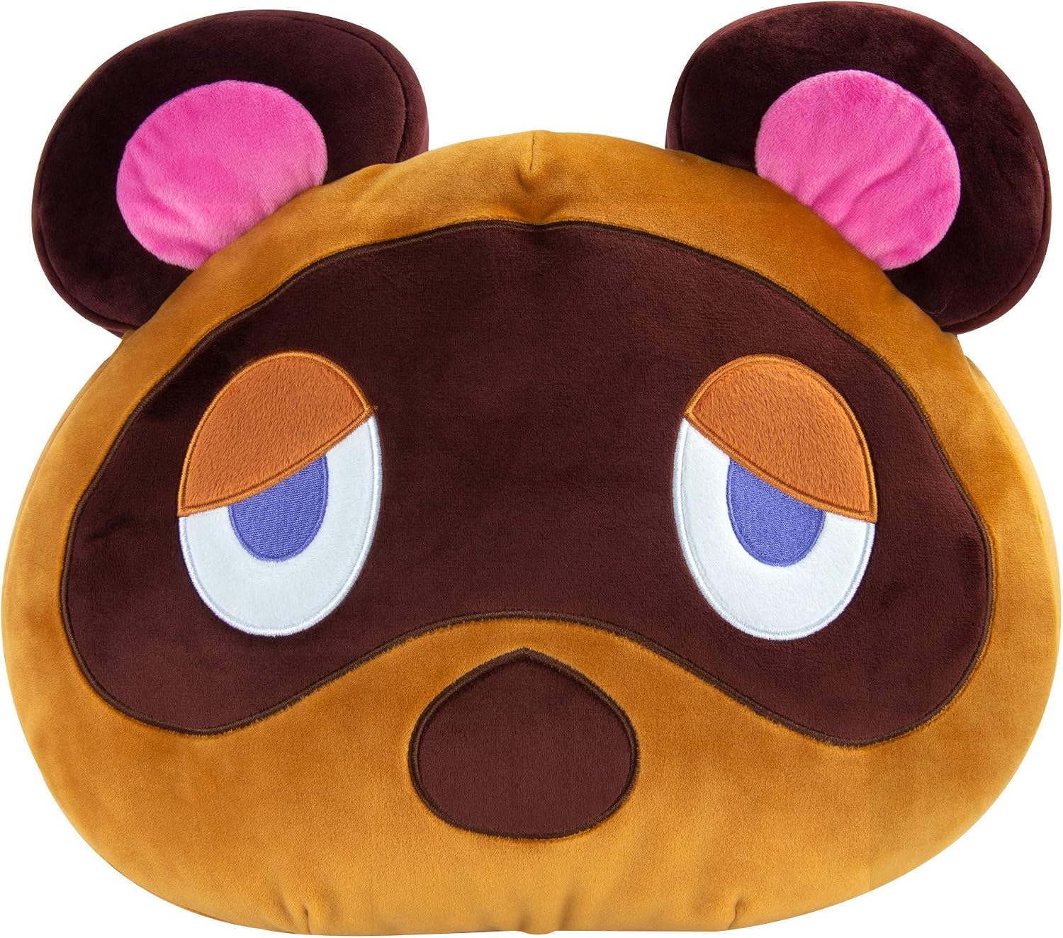Club Mocchi Mocchi Mega Tom Nook Plush Toy 40 cm, Nintendo Merchandise for Girls and Boys, Bedroom Accessories, Animal Crossing Soft Toy for Boys and Girls, Cuddly Cushion Suitable from 3 Years