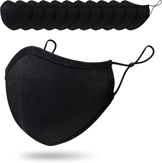 PURIAN Cloth Face Mask | Reusable Face Mask | Washable, Adjustable | Black Face Mask