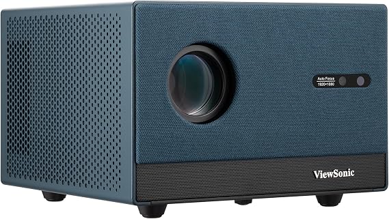 ViewSonic LX60HD 1080p LED Projector, Built-In Google TV for Smooth Home Entertainment, Auto Focus, 360-Degree Projection, and H/V Keystone for Easy Setup, Bluetooth, Wi-Fi, HDMI, and USB-C Inputs