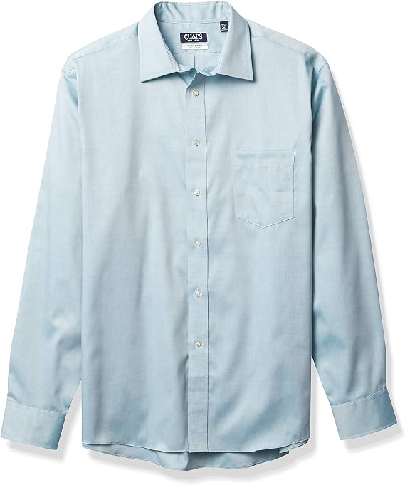 Chaps Men's Dress Shirt Regular Fit Stretch Collar Stripe
