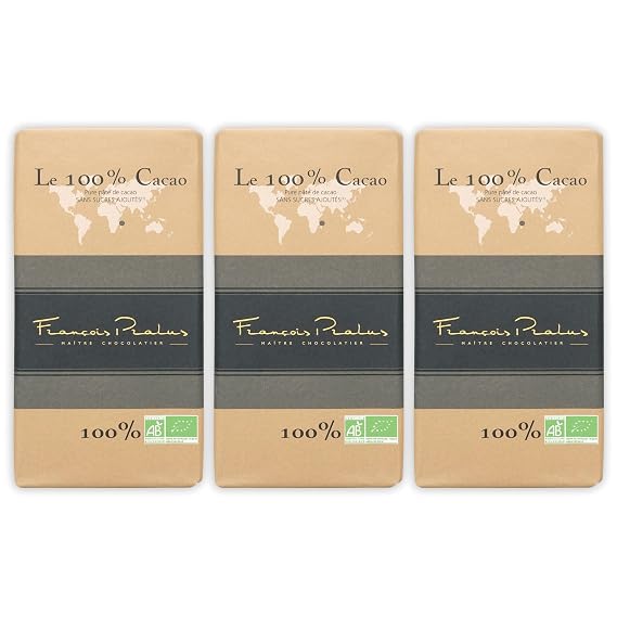 Francois Pralus Le 100% Chocolate Bar - 3 pack