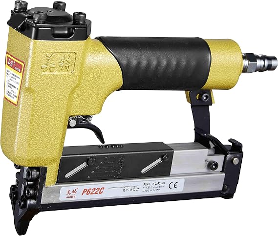meite P622C Pin Nailer Pneumatic Micro 23 Gauge Pin Nailer Gun Accept 3/8-Inch to 7/8-Inch 23 Gauge Pin Nails Ideal for Cabinets, Paneling, Crafts, Picture Frames