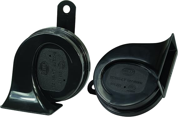 HELLA 012010971 Black 12V Trumpet Horn Kit (Universal Fit-Blister Pack)