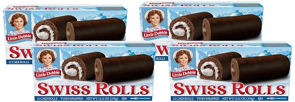 Little Debbie Swiss Rolls, 13 Ounce (Pack of 4)