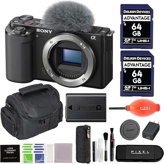 Sony ZV-E10 Mirrorless Camera Bundle with Advanced Accessories | ILCZV-E10/B