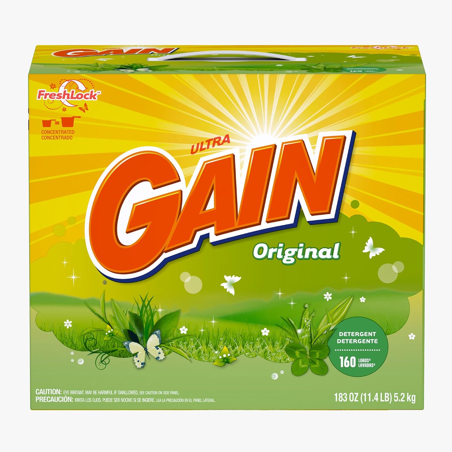 Gain Original Powder Detergent, 180 oz