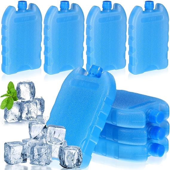 Ice Packs for Coolers: Air Conditioning Fan Portable Ice Crystal Box for Lunch Box Reusable Freezer Blocks for Swamp Cooler Bag Camping Picnic Evaporative AC Fan Cooling Accessories