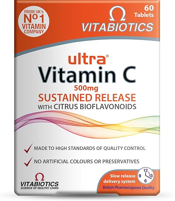 Vitamin C Tablets Sustained Release with Bioflavonoids - 60 Tablets