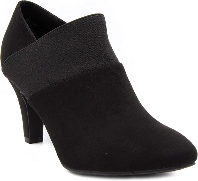 LONDON FOG Womens Bobbie Heel Ankle Booties