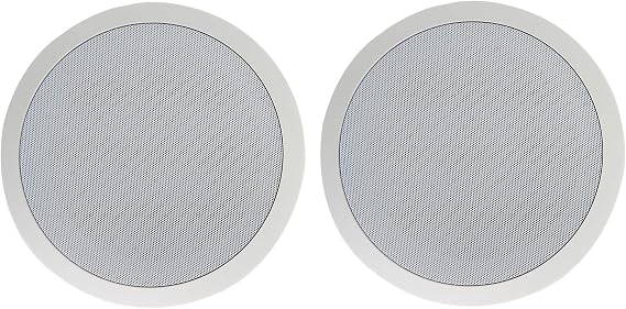 Rockville CC80T White 8" 70V Commercial Ceiling Speakers Pair