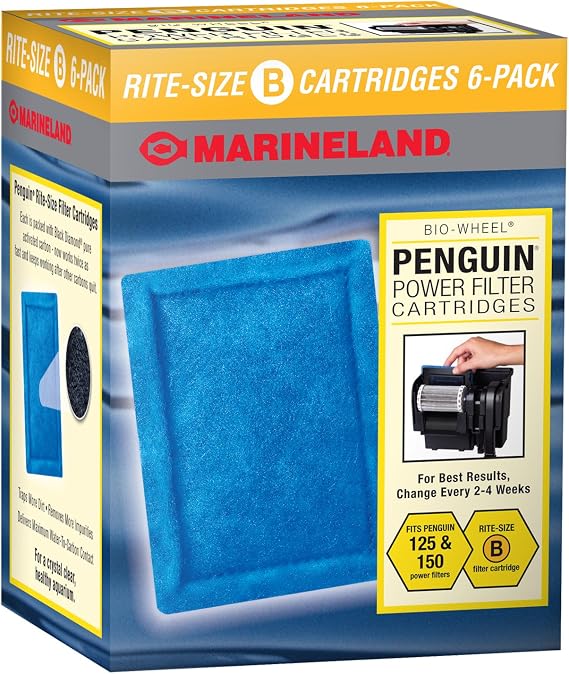 Marineland Bio-Wheel Penguin Rite-Size B Aquarium Filter Cartridge, 6 Count