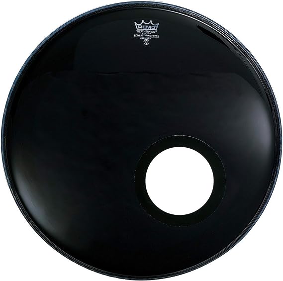 Remo Bass, POWERSTROKE 3, EBONY, 18" Diameter, 5" Black DynamO Installed