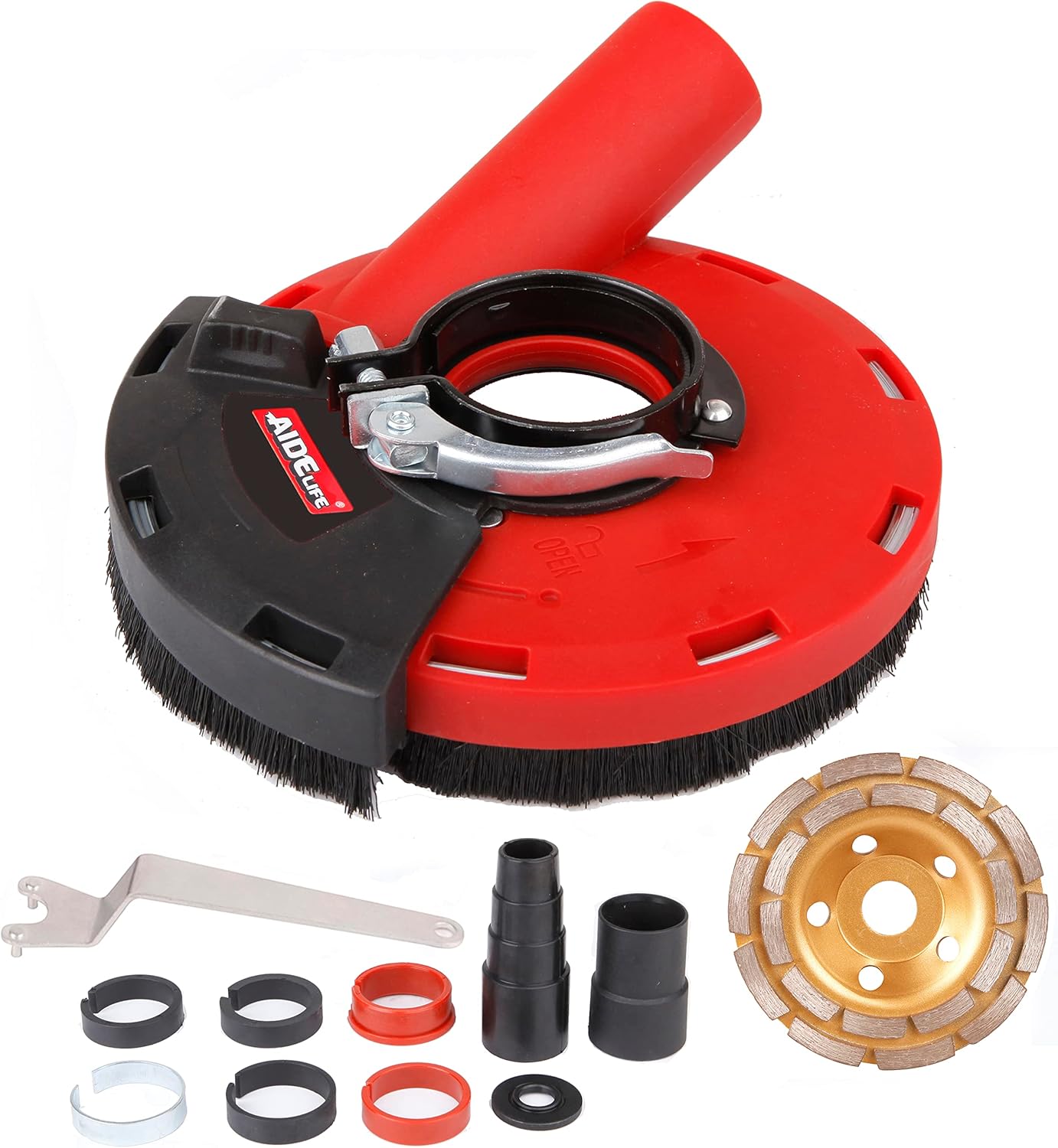 Aidelife Dust shroud for angle grinders,Universal 5 inch