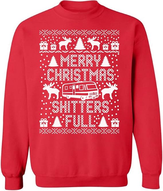 Christmas Sweater for women Men National Lampoon Sweatshirt Merry Xmas Shitters Full