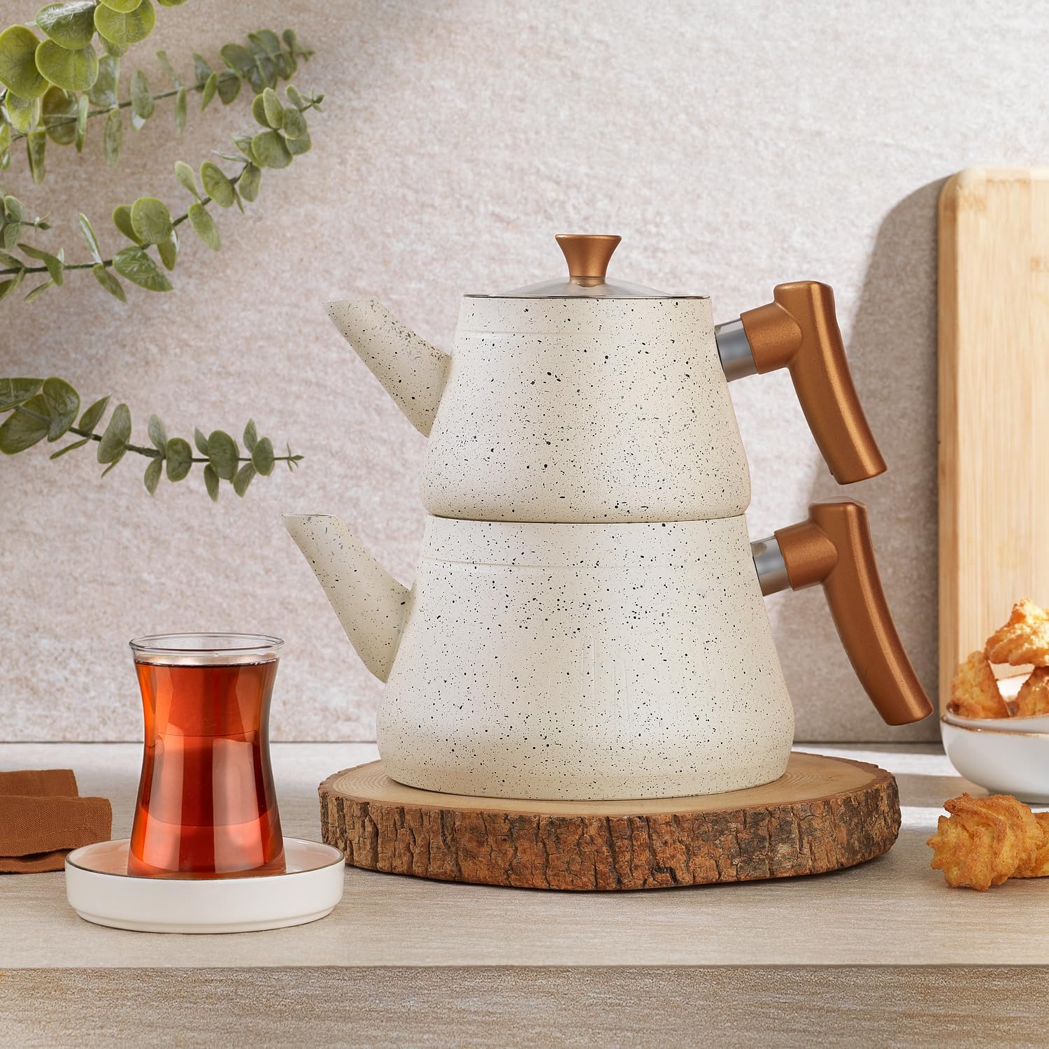 Schafer Solea YY Teapot Set 3 Pieces-Cream