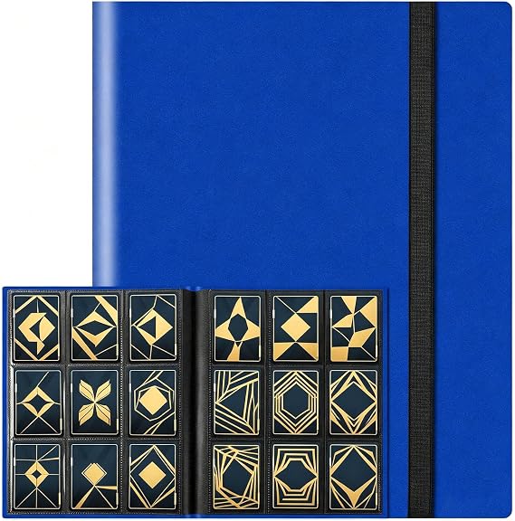 9-Pocket Trading Card Binder, 20 Pages Holding 360 Pockets, PU Trading Card Album Card Folder Card Binder Holder Album for MTG, TCG, Basketball Sports Cards, Game Cards(Blue)
