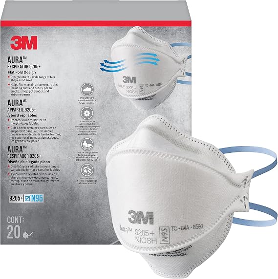 3MTM AuraTM N95 Particulate Respirator, 9205PH-20-DC, Pack of 20 Respirators