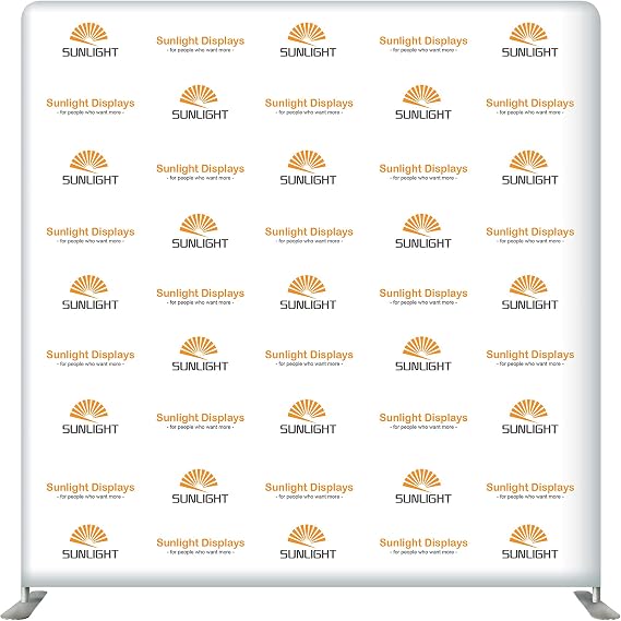 Step and Repeat Backdrop 8ft Photo Video Studio Background, Single Sided Heat Transfer Fabric Printing, Frame Excluded (Swift)
