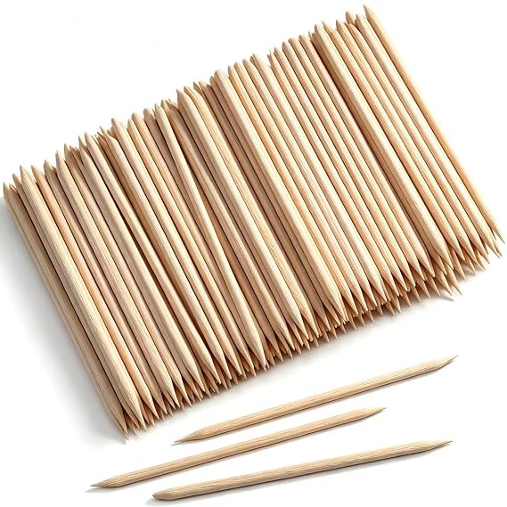 600 Pcs Orange Sticks for Nails - Borogo Orange Wooden Nail Sticks Double Sided Multi Functional Cuticle Pusher Remover Manicure Pedicure Tool