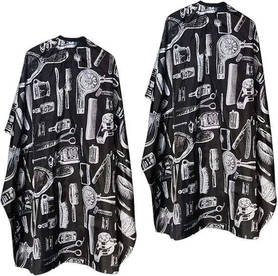 2 Pcs Barbers Cape Stamp Duty Hairdressing Gown | Hair Salon Cutting Cape Waterproof Barber Cape Professional Barbering Cape for Hair Styling Cutting Coloring Styling