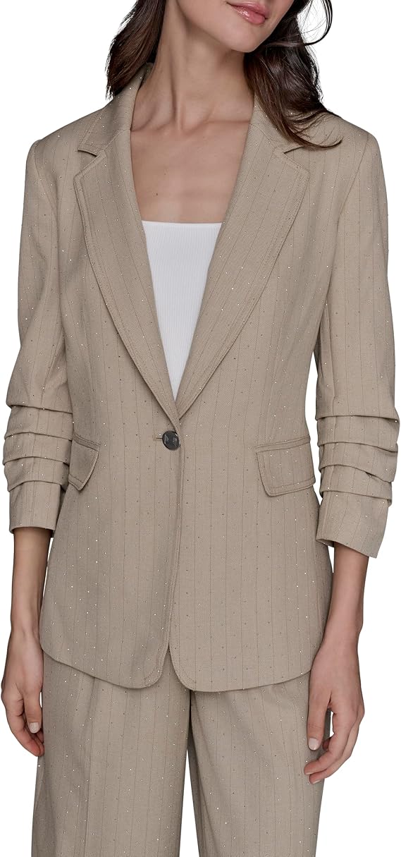 Karl Lagerfeld Women's Pull on Studded Jacket Blazer