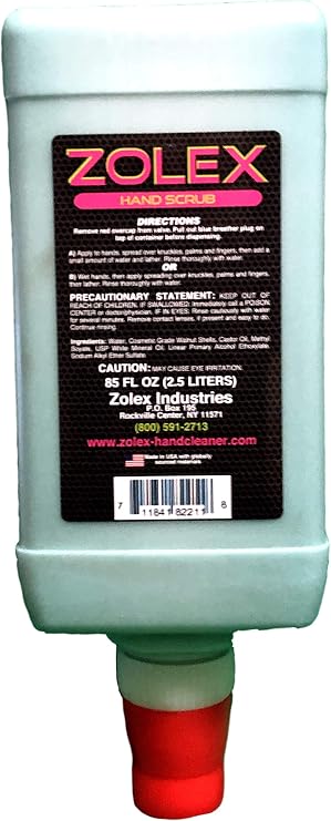 Zolex Walnut Hand Scrub for Hard Working Hands | Stain Remover for Heavy Duty Workers | Grease Remover for Mechanics - 2.5L (Soap Refill) (Walnut Hand Cleaner or Scrub)