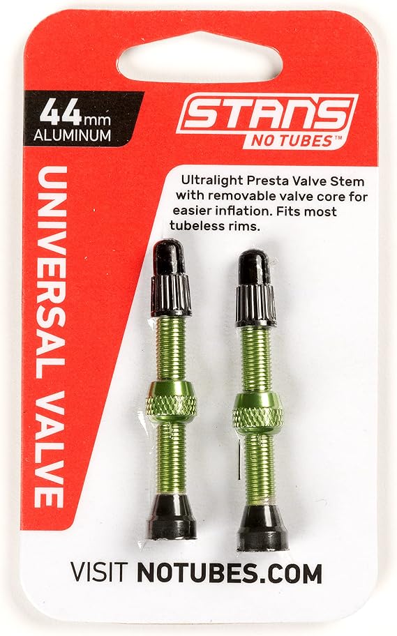 Stan's NoTubes - Universal Alloy Presta Tubeless with Removable Valve Core in (Pair)