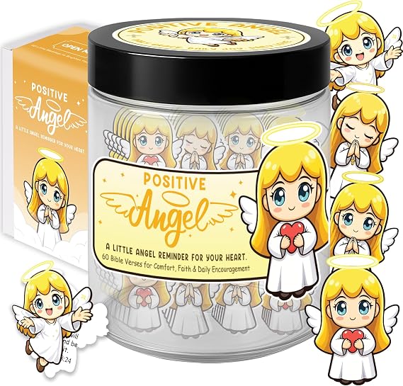 Positive Angel Jar, Angel Gifts For Women, First Communion Gift For Girls, Cute Christian Gifts for Teen Girls