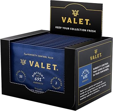Valet 69% Two-Way Humidity Packs 12-Pack (60g), Bulk Two-Way Humidity Control Packs for Airtight & Plastic Containers, Moisture Absorber, Made in USA