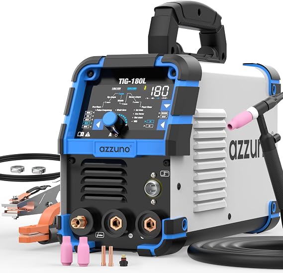 AZZUNO Cold TIG Welder With Pulse 180A, 5-in-1 TIG Welding Machine