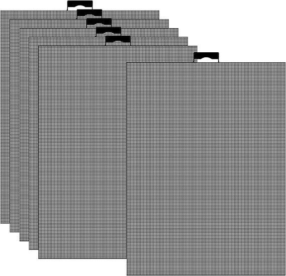 6 PCS 14 Count Plastic Mesh Canvas Sheets, 11x8.2 inch Plastic Cross Stitch Canvas for Cross Stitch, Embroidery, Knit,Crochet DIY Projects and Embroidery Making (Black)