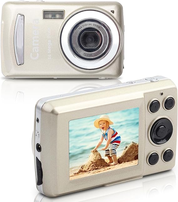 720P Digital Camera for Kids & Teens with 16X Zoom, Compact Portable Camcorder