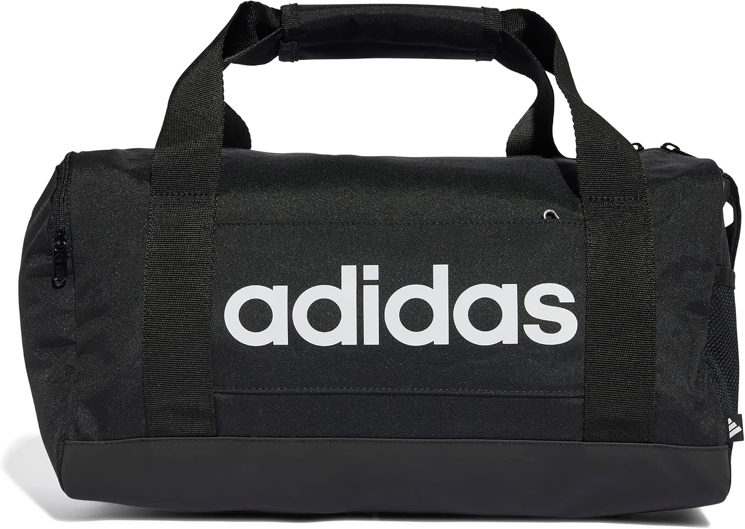 adidas Unisex Essentials Linear Duffel Bag, BlackBlackWhite, XS