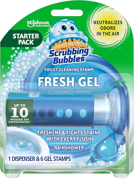 Scrubbing Bubbles Fresh Gel Automatic Toilet Bowl Cleaner, Rainshower, 6 Ct