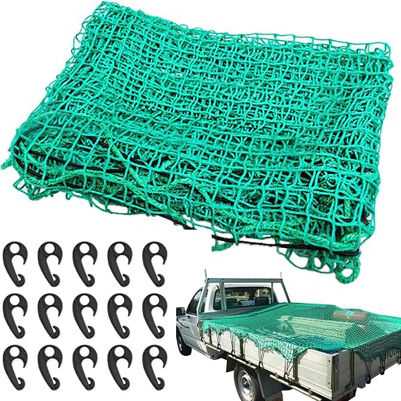 Cargo Nets Heavy Duty, Net Cargo Net for Pickup Truck, Truck Cargo Netting, Roof Rack Cargo Net for Van Trailer Net Tie-Down Mesh Elasticated Polyethylene Bungee Netting for Luggage & Garden- 2.5x3.5M