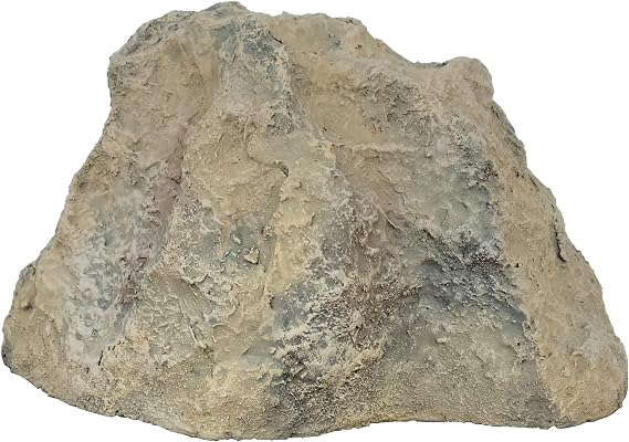 FOREVER BAMBOO Artificial Rock Faux Rock Pump Cover Hollow Landscape Decoration Artificial Rock Cover Fiberglass Painted Mock Rock Small Beige 9 in H x 13 in W x 16 in L
