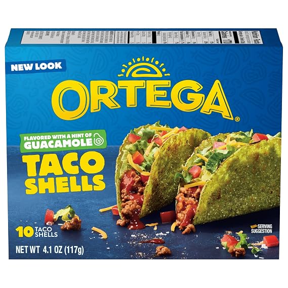 Ortega Guacamole Taco Shells, 4.1 Ounce, 10 Shells