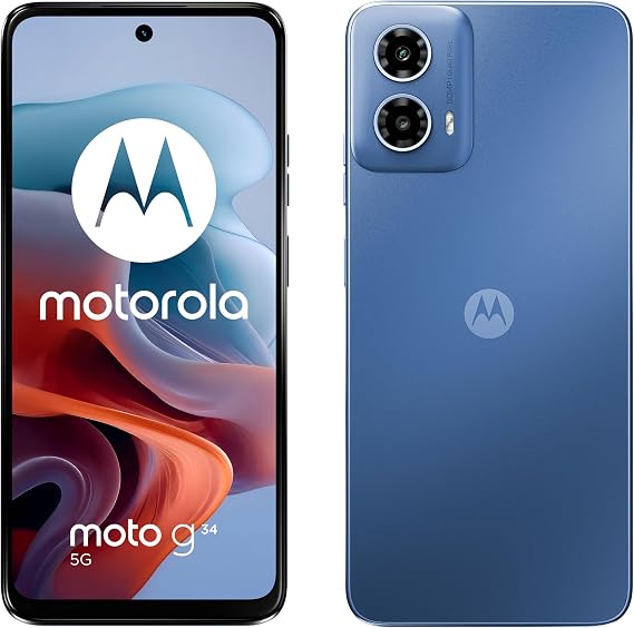 Motorola XT2363-3 Moto G34 5G, Dual, 128GB 4GB Ram, Ice Blue