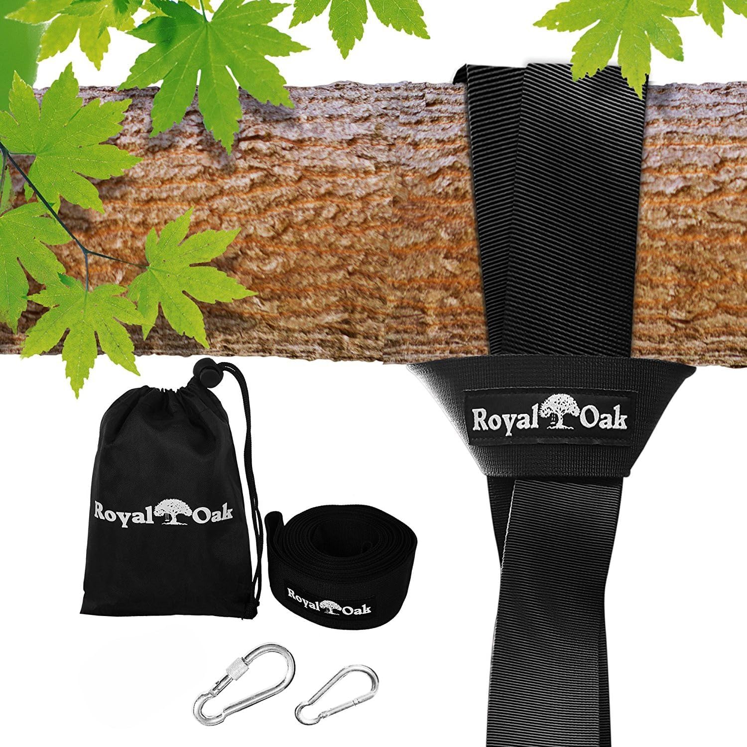 Easy Hang 4FT Tree Swing Strap X 1- Holds 2200lbs. - Heavy Duty Carabiner - Perfect for Tire and Saucer Swings - 100% Waterproof - Easy Picture Instructions - No Spinner 4 Feet Single NO Spinner