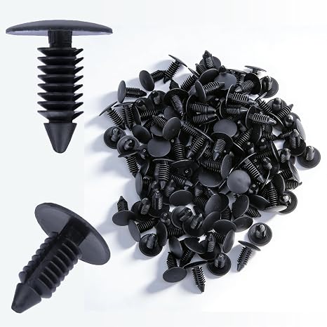 200 PCS Car Plastic Trim Rivets Push Clip Fastener, 8mm Fender Clips