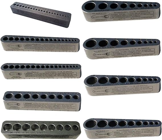 Big Gator Tools APT BGT V-9Pro V-DrillGuide  V-TapGuide Portable Hand Tool 9PC Set SAEMetricCoarseFine
