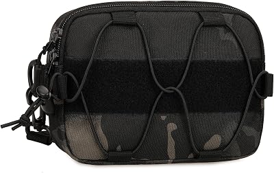 Tactical Molle Admin Dump Pouch, Molle Pouches for Vest Utility EDC Pouch Bag Dual-Purpose Sub Abdominal Dangler Drop with Molle Loop Back Strap