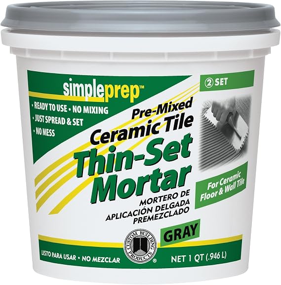 Custom Building Products SimpleSet Gray Thin-Set Mortar 1 qt.