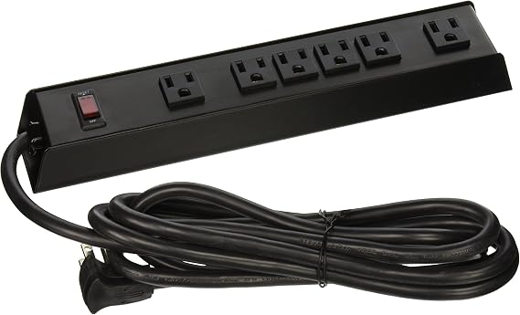 Powerzone OR801120 Power Outlet Strip, 125 V, 15 A, 6 Outlet